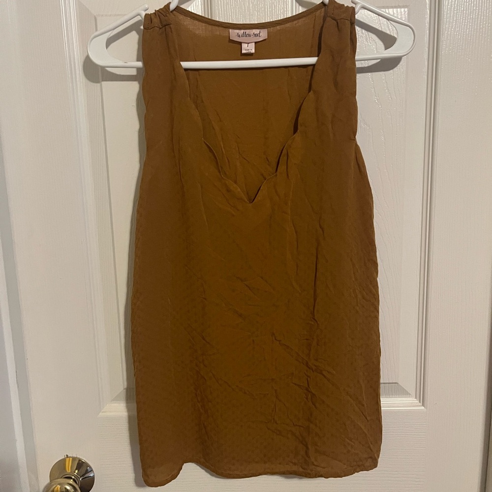 Stylish Brown Sleeveless Tank Top